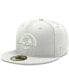 Фото #1 товара Men's Los Angeles Rams White on White Primary Logo 59FIFTY Fitted Hat