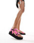 Arizona Loves Trekky neon bandana sandals in pink exclusive to ASOS