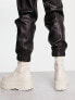 Public Desire Pabla chunky sole ankle boots in off white