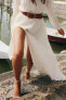 Фото #4 товара Плиссированное платье миди с ремнем ZARA