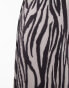 Topshop zebra crinkle plisse wide leg trouser in mono M - EU 40-42 - фото #5