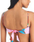Фото #2 товара Women's Tropic Mood Printed V-Wire Bandeau Bikini Top