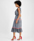 ფოტო #2 პროდუქტის Women's Mixed-Print Tiered Midi Dress