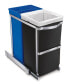 Фото #1 товара Under-the-Counter 35 Liter Pull Out Dual Recycler Trash Can