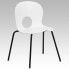 Фото #4 товара Hercules Series 770 Lb. Capacity Designer White Plastic Stack Chair With Black Frame