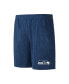 ფოტო #3 პროდუქტის Men's Navy, Charcoal Seattle Seahawks Meter T-shirt and Shorts Sleep Set