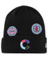 Фото #1 товара Men's Black Chicago Cubs Polar Lights Cuffed Knit Hat