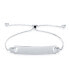 ფოტო #1 პროდუქტის Thin Dainty Identification Mother Young Daughter Set ID Bracelet Bolo Name Plated For Wrist 5 Inch For Women Sterling Silver Adjustable