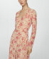 Фото #1 товара Women's Asymmetrical Hem Floral Dress