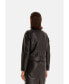 Women's Genuine Leather Blazer Jacket, Black