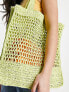 Фото #2 товара Сумка Monki - Crochet Tote in Lime Green