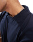 ASOS DESIGN muscle fit polo with revere collar in navy