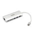 Фото #1 товара ROLINE 12.02.1037 - Wired - USB 3.2 Gen 1 (3.1 Gen 1) Type-C - Silver - MicroSD (TransFlash) - SD - USB