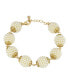 ფოტო #1 პროდუქტის Gold-Tone Multi Round Imitation Pearl Ball Bracelet