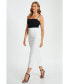 ფოტო #2 პროდუქტის Women's Scuba Crepe Contrast Midi Dress