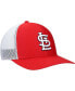 Фото #4 товара Men's Red, White St. Louis Cardinals Primary Logo Trucker Snapback Hat