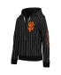 ფოტო #2 პროდუქტის Women's Black San Francisco Giants Pinstripe Tri-Blend Full-Zip Jacket