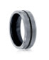 Фото #2 товара Кольцо METALLO Tungsten Silver Stripe Black