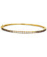 ფოტო #1 პროდუქტის Ombré® Chocolate Ombré Diamond Bangle Bracelet (1-1/3 ct. t.w.) in 14k Gold (Also Available in Rose Gold and White Gold)