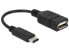 Delock 65579 - 0.15 m - USB C - USB A - USB 2.0 - Male/Female - Black