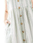 Фото #2 товара Yours linen midi sundress in sage stripe