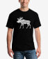 Фото #1 товара Men's Word Art Moose Short Sleeve T-shirt