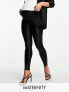 Фото #1 товара Spanx Mama faux leather high waist sculpting leggings in black