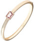 Gold-Tone Color Rectangular Stone Bangle Bracelet - фото #1