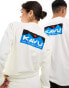 Фото #1 товара Kavu unisex long sleeve logo t-shirt in white