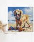 Beach Dogs Golden Retriever Canvas Wall Art