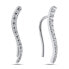 Фото #1 товара Dazzling longitudinal earrings made of EA289W silver