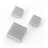 Фото #1 товара Set of heat sinks for Raspberry Pi with thermoconductive tape - 3pcs