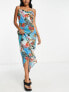 Фото #7 товара COLLUSION mesh beach maxi dress in floral print