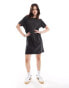 ONLY mini t-shirt dress in washed black