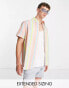 Фото #1 товара ASOS DESIGN relaxed linen shirt in pastel stripe