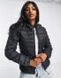 Фото #1 товара ONLY padded jacket with hood in black