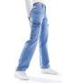 Фото #2 товара ONLY Riley high waisted straight cargo jeans in light blue wash