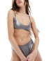 Фото #1 товара Weekday Shore glitter bikini bottom in grey