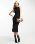 Фото #1 товара French Connection Manhatten jersey bodycon dress in black