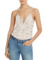 WAYF 180509 Womens Lizzie Crossover Floral Lace Bodysuit Ivory/Nude Size X-Large