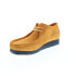 Фото #8 товара Clarks Wallabee 26168858 Mens Yellow Suede Oxfords & Lace Ups Casual Shoes