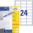 Avery Zweckform Avery 3658-200 - White - 64.6 mm - 33.8 mm - 4800 pc(s) - 200 sheets