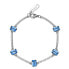 Fancy Freedom Blue cubic zirconia silver bracelet FFB04