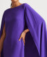 Women's Cape-Overlay Slim-Fit Georgette Cocktail Dress