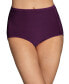 Фото #1 товара Women's Illumination® Plus Size High-Cut Satin-Trim Brief Underwear 13810