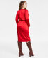 Фото #4 товара Women's Satin Wrap Dress, Created for Macy's