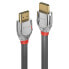 Фото #5 товара Кабель HDMI стандартный Lindy Cromo Line 7.5 м HDMI Type A (стандартный) 4096 x 2160 пикселей 3D серый