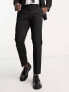 Фото #1 товара Костюм мужской SELECTED HOMME – Черные узкие брюки