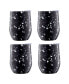 Фото #1 товара 12 Oz Black Terzo Stainless Steel Wine Tumblers, Set of 4