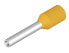Weidmüller H0.25/10T GE - Pin terminal - Straight - Metallic - Yellow - 0.25 mm² - 1 cm - 8 mm